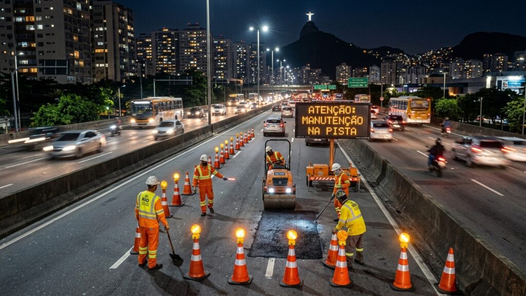 interdicoes:-manutencao-noturna-interdita-vias-expressas-do-rio:-veja-o-esquema-de-desvios